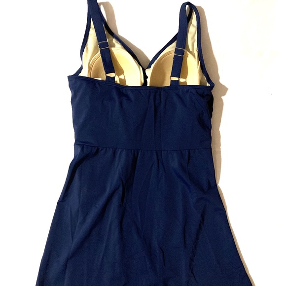 NWOT Denim & Co. Beach V-Neck Wrap Front Swim Dress - Picture 13 of 13